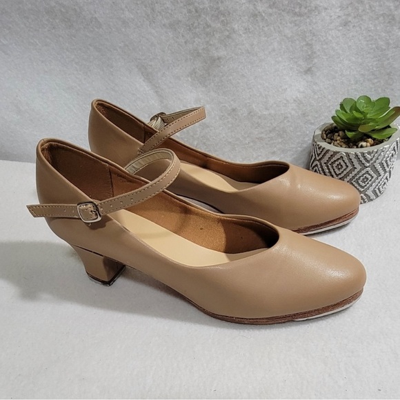 So Danca TA55 Tan Tap Heels / Character / Broadway style dance shoes 8M fits 7M - Picture 11 of 11